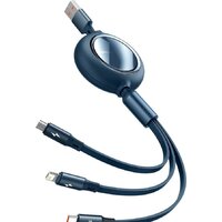 Baseus CAMLC-MJ03 USB-A - USB Type-C/microUSB/Lightning (1.2 м, синий) Image #1