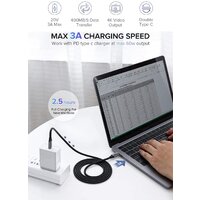 Ugreen US161 50751 USB Type-C - USB Type-C (1.5 м, черный/серый) Image #3